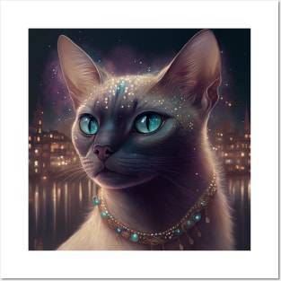 Shimmering Burmese Cat Goddess Posters and Art